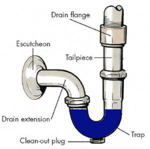 The sink trap is always filled with water and used to prevent noxious gases from entering house.